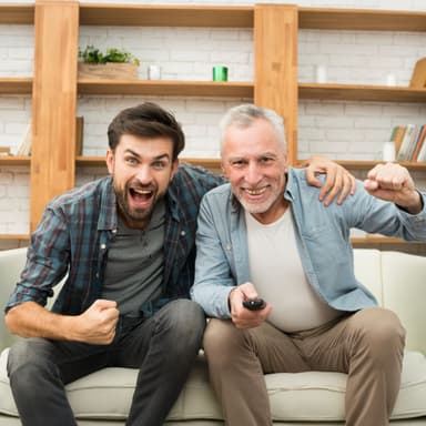 Happy elderly people